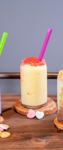 Mango Smoothie Strawberry Boba