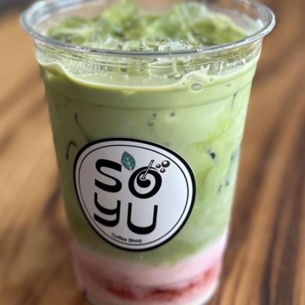Strawberry Matcha Latte